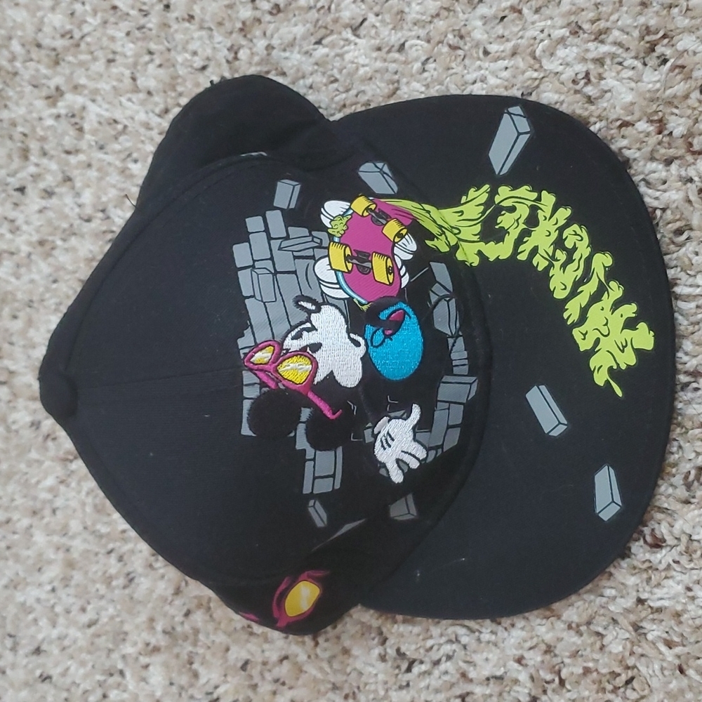 Walt Disney World Disneyland Resort Mickey Mouse Skateboarding Hat Snap Back